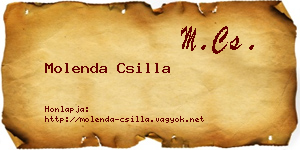 Molenda Csilla névjegykártya